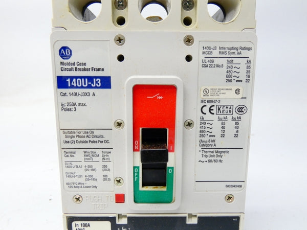 INDUSTRIAL SPARE PART 140U-J3D3-D10 SER. A 480V 250A NSMP