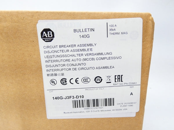INDUSTRIAL SPARE PART 140G-J3F3-D10 SER. A 100A NSFS