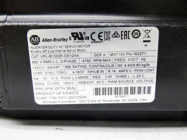 INDUSTRIAL SPARE PART VPLB1003FCK12AA SER. A 480V 6.14A NSMP