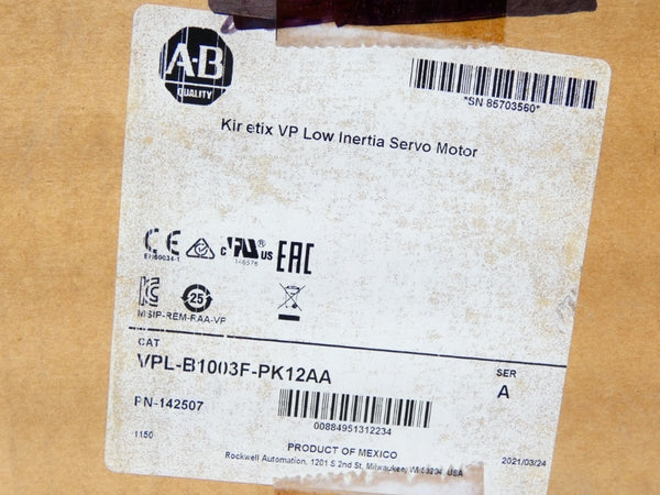 INDUSTRIAL SPARE PART VPL-B1003F-PK12AA SER. A DATE: 2021 NSFS