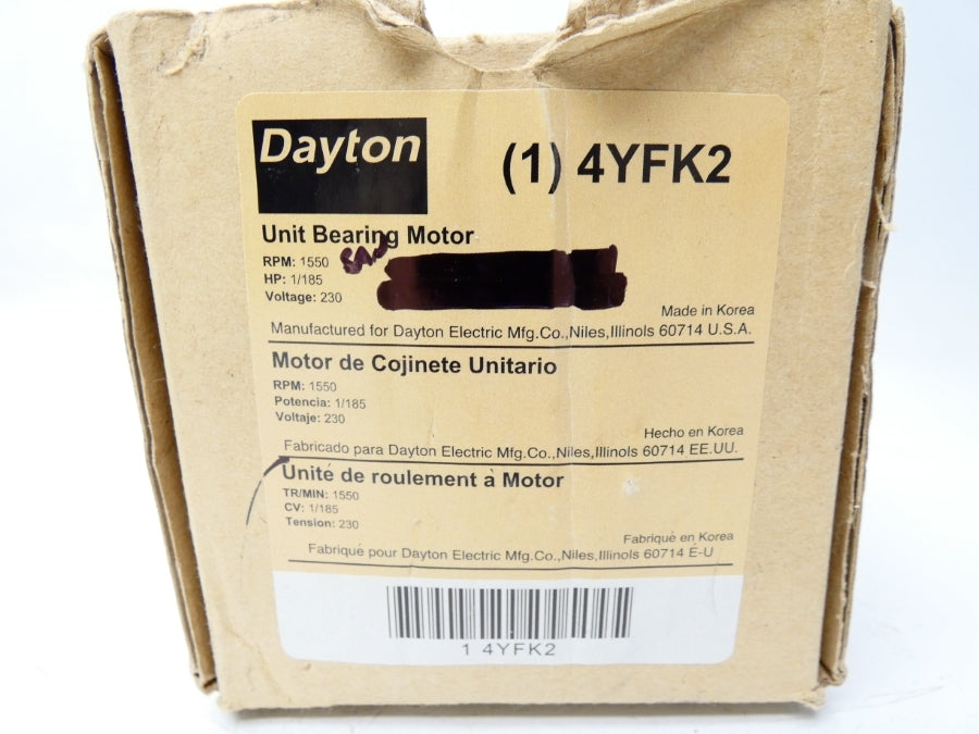 DAYTON 4YFK2 230V 0.17A NSMP