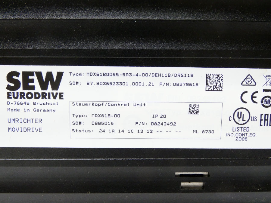 SEW EURODRIVE MDX61B0055-5A3-4-00/DEH11B/DRS11B UNMP