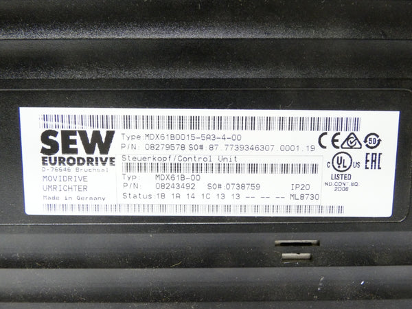 SEW EURODRIVE MDX61B0015-5A3-4-00 UNMP