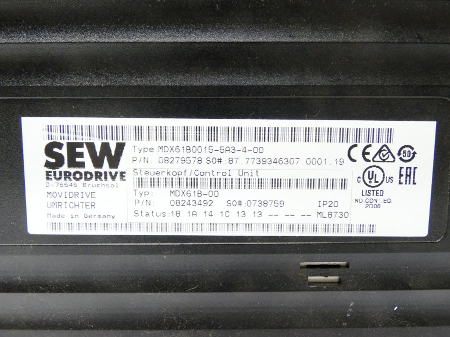 SEW EURODRIVE MDX61B0015-5A3-4-00 UNMP