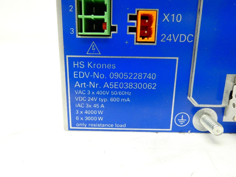 KRONES A5E03830062 0905228740 VER. 006 F/W V2.1.0 400VAC 45A  NSNP