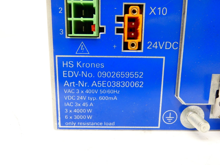 KRONES A5E03830062 0902659552 VER. 004 F/W V2.1.0 400VAC 45A  NSNP