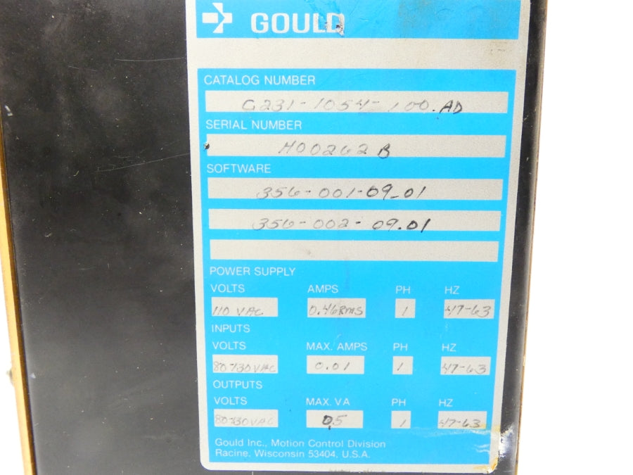 GOULD C231-1054-100-AD 110VAC 0.46A UNMP