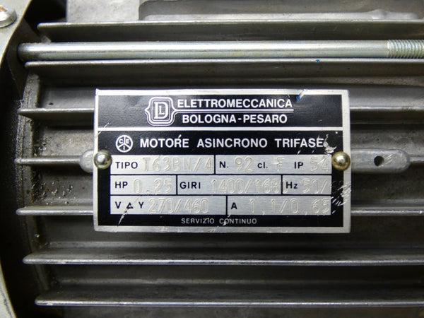 ELETTROMECCANICA T63BN/4 270/460V 1.1/0.65A NSNP