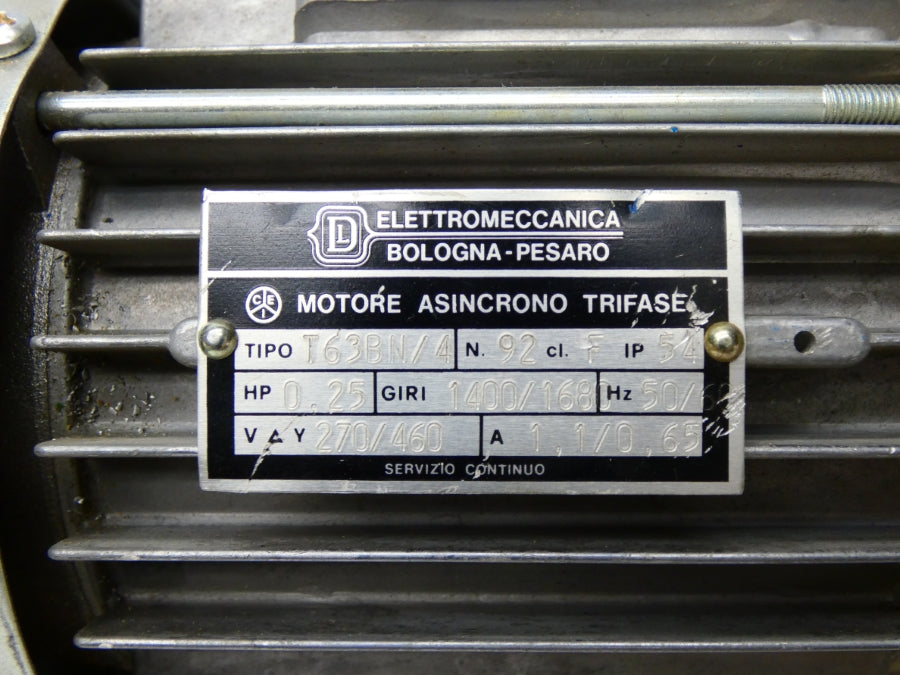 ELETTROMECCANICA T63BN/4 270/460V 1.1/0.65A NSNP