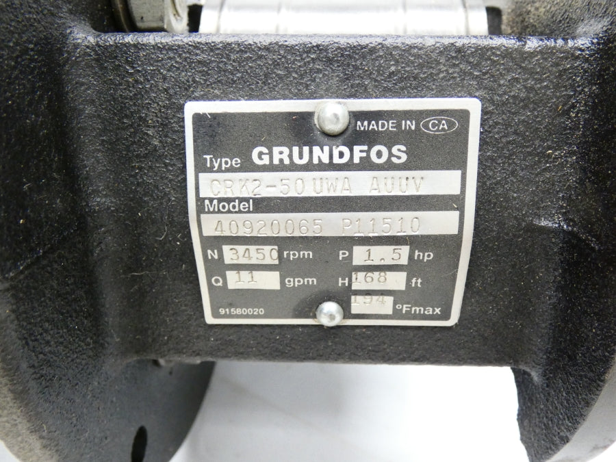 GRUNDFOS CRK2-50UWAAUUV 40920065 (AS PICTURED) NSNP