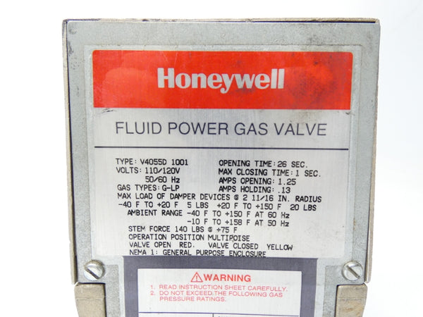 HONEYWELL V4055D1001 110/120V 1.25A UNMP