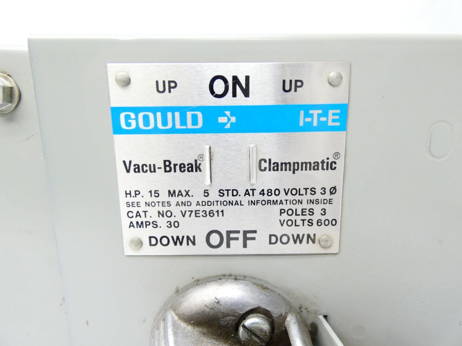 GOULD V7E3611 600V 30A (AS PICTURED) UNMP