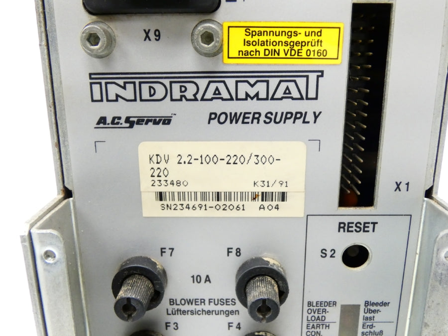 INDRAMAT KDV2.2-100-220/300-220 300VDC UNMP