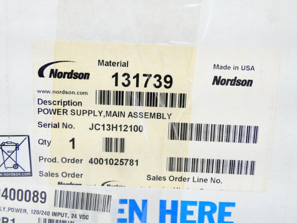 NORDSON PS40 131739 120/240VAC 1.7/0.8A NSMP