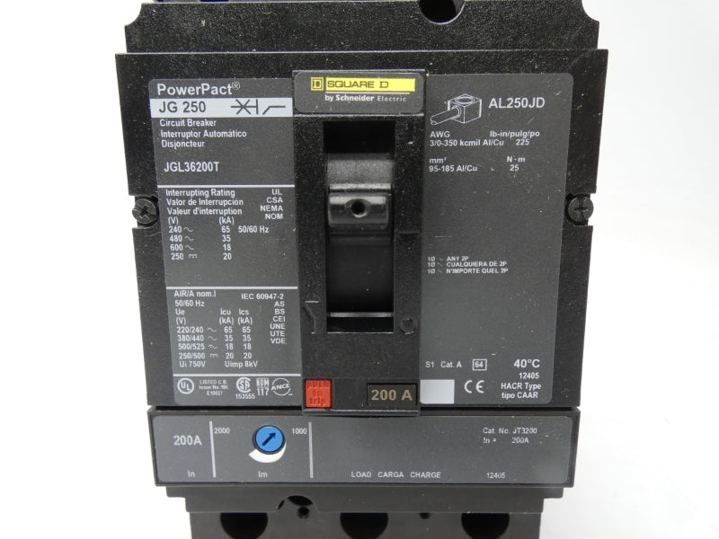 SQUARE D JGL36200T 600V 200A NSMP