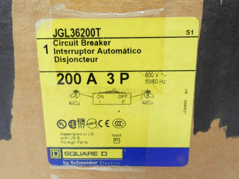 SQUARE D JGL36200T 600V 200A NSMP