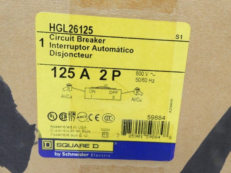 SQUARE D HGL26125 600V 125A NSMP