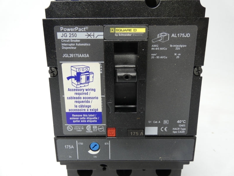 SQUARE D JGL26175AASA 600V 175A NSMP