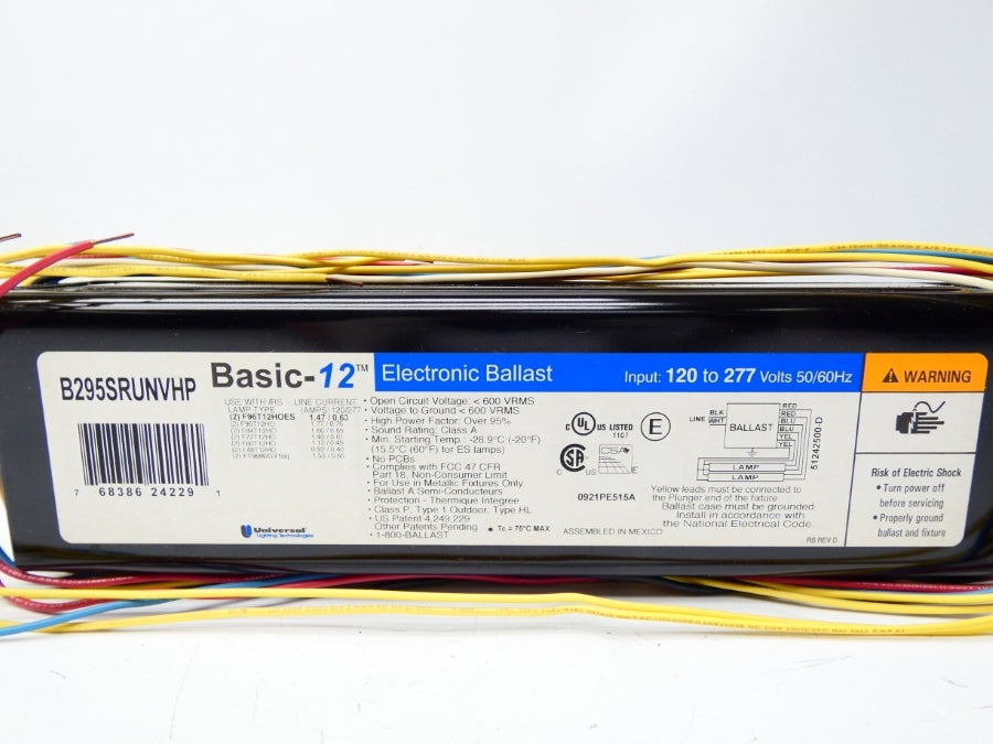 UNIVERSAL B295SRUNVHP F96T12HOES 120/277V 1.47/0.63A NSMP