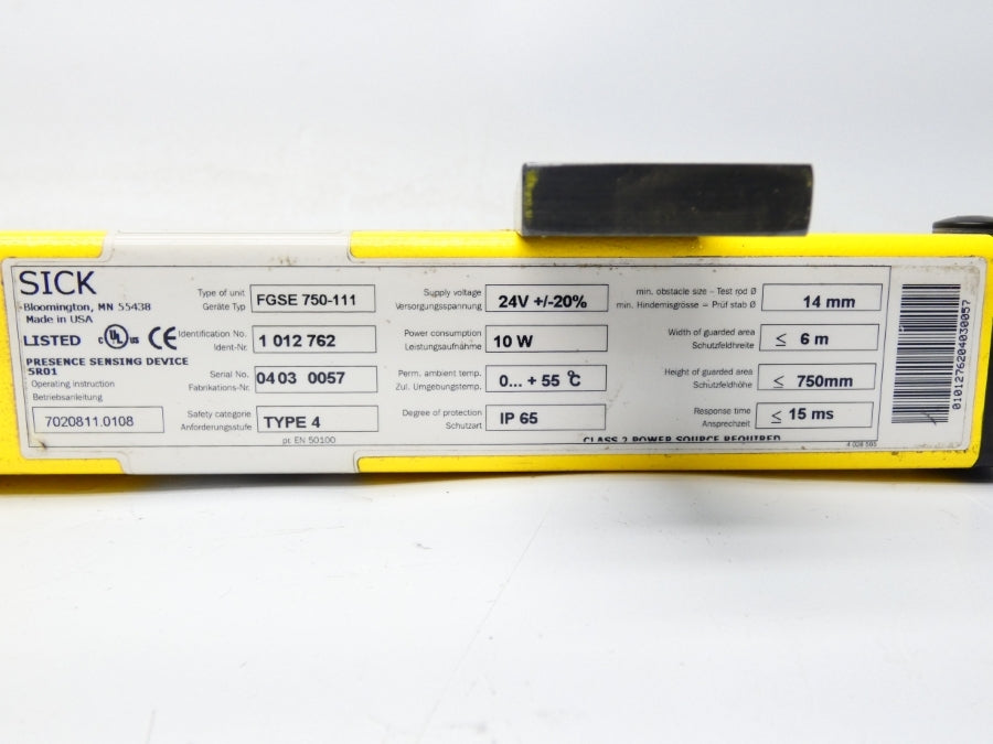 SICK FGSE750-111 1012762 24V NSNP