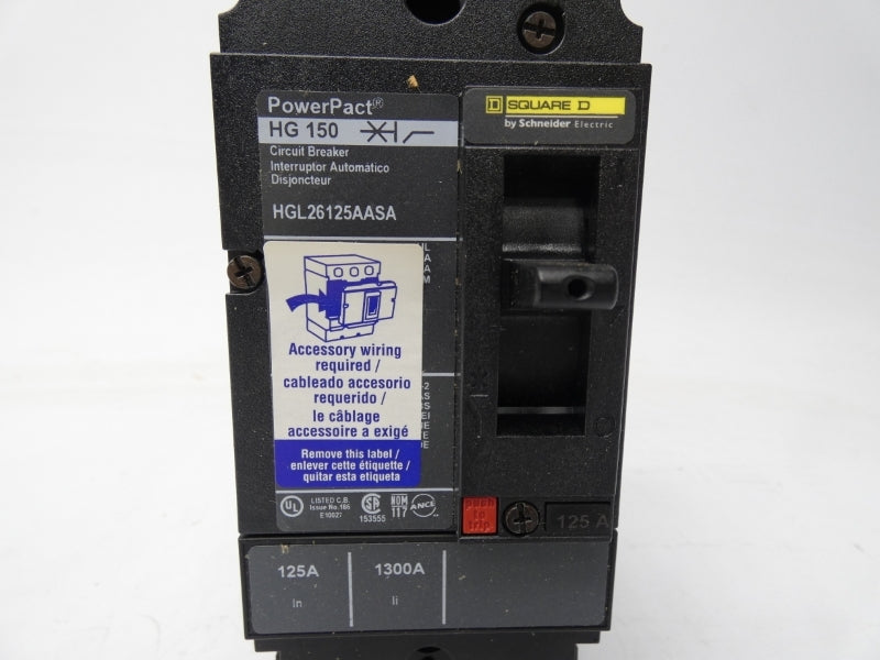 SQUARE D HGL26125AASA 600V 125A NSMP