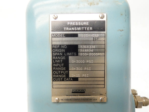 FOXBORO 11GM-ES2 0-3000PSI UNMP