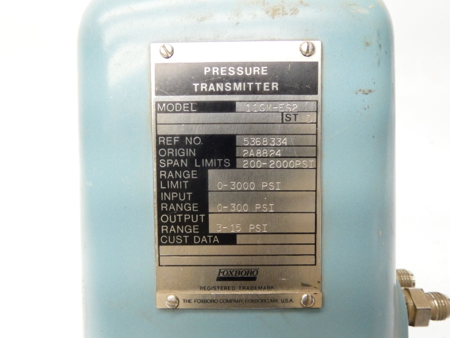 FOXBORO 11GM-ES2 0-3000PSI UNMP