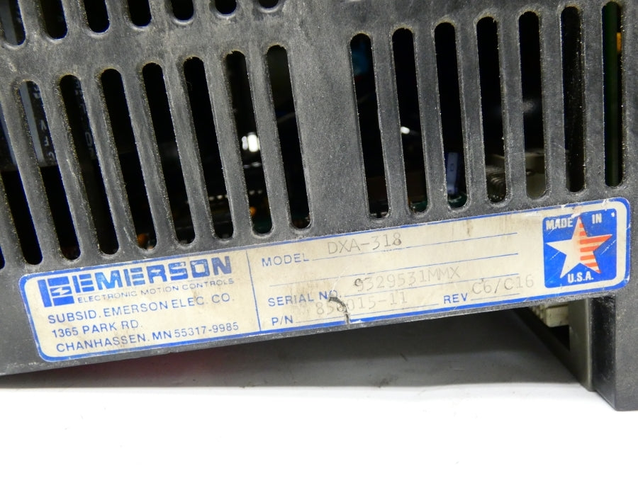 EMERSON DXA-318 850015-11 REV. C6/C16 UNMP