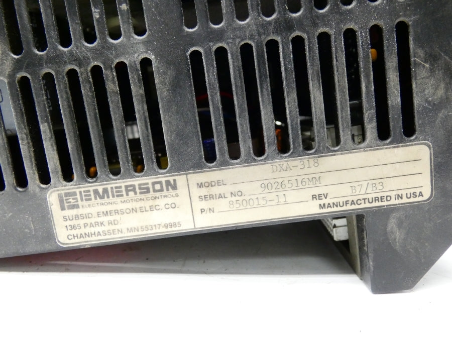 EMERSON DXA-318 850015-11 REV. B7/B8 UNMP