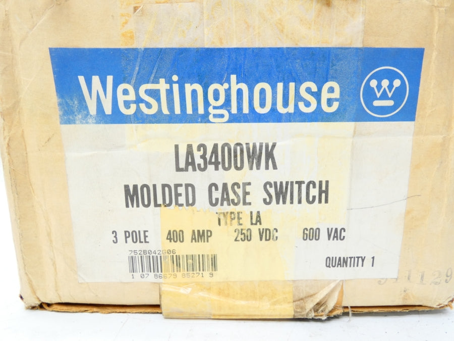 WESTINGHOUSE LA3400WK 600VAC 400A NSMP
