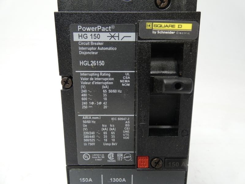 SQUARE D HGL26150 600V 150A NSMP