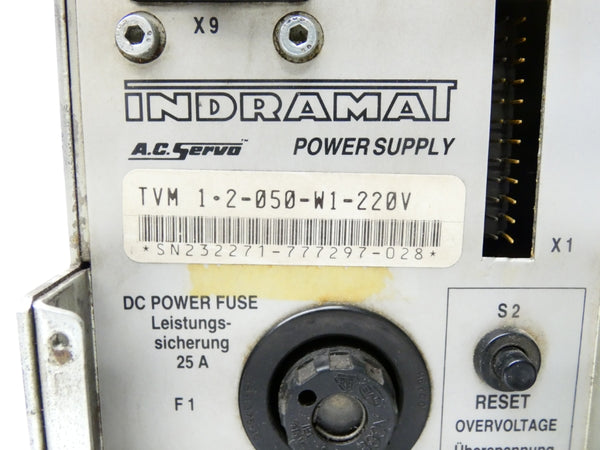 INDRAMAT TVM1.2-050-W1-220V 220VAC 10A UNMP