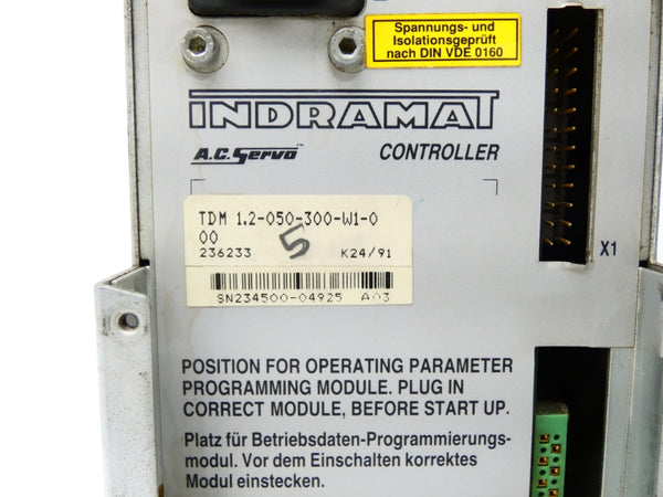 INDRAMAT TDM1.2-050-300-W1-000 300VDC UNMP