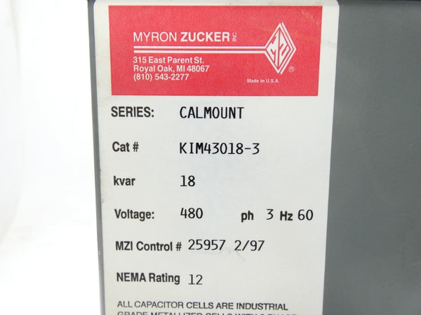MYRON ZUCKER KIM43018-3 480V NSNP