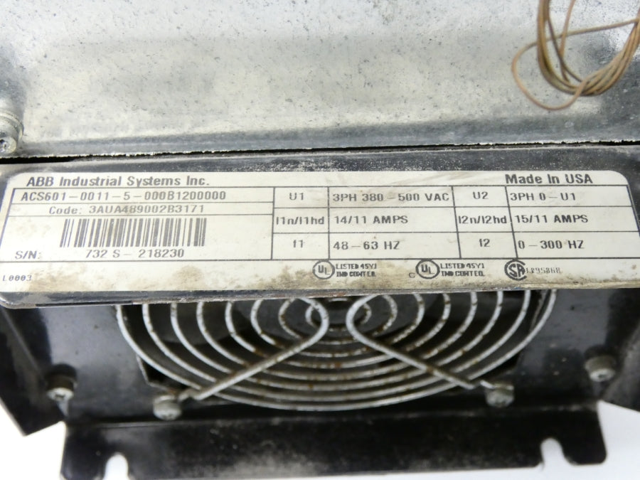 ABB ACS601-0011-5-000B1200000 380-500VAC 15/11A (AS PICTURED) UNMP