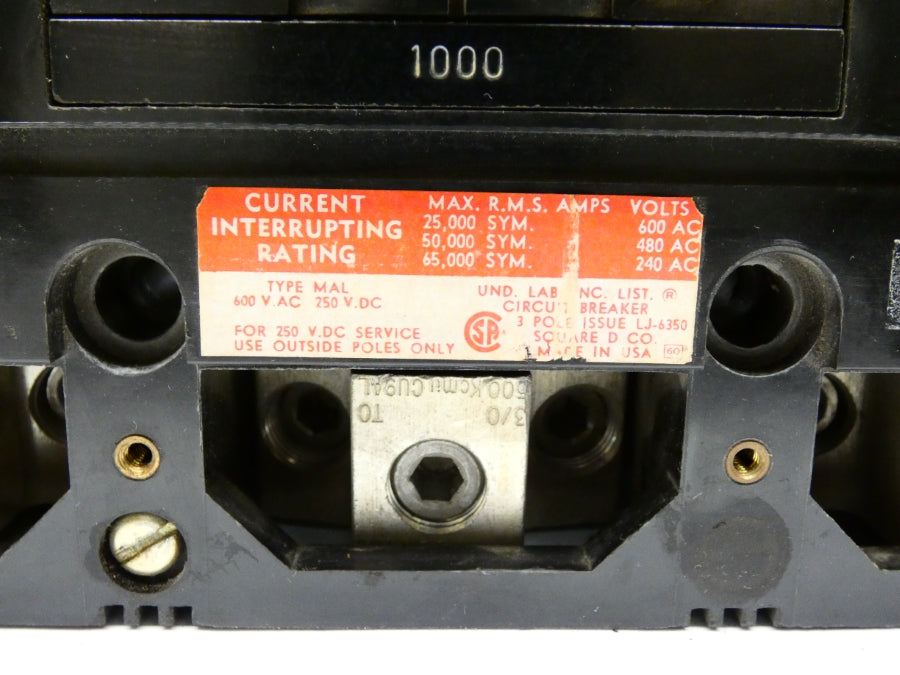 SQUARE D MHP-361000-Z SER. 1 600VAC 1000A NSNP