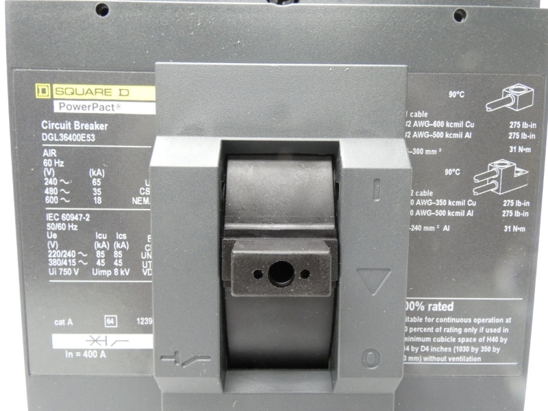 SQUARE D DGL36400E53 600V 400A NSMP