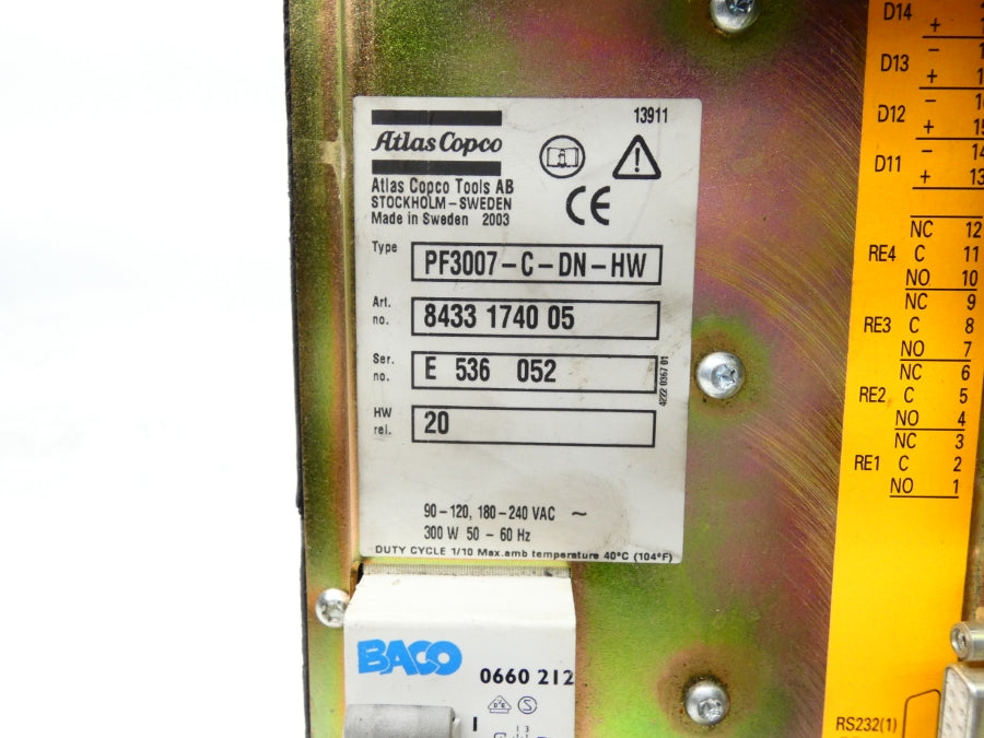 ATLAS COPCO PF3007-C-DN-HW 8433174005 180-240VAC UNMP