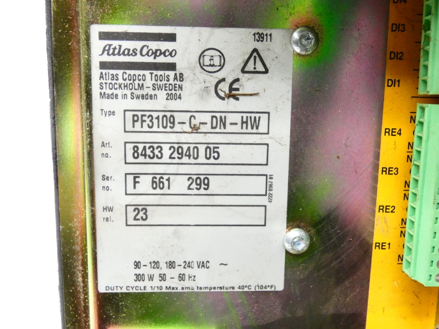 ATLAS COPCO PF3109-C-DN-HW 8433294005 180-20VAC UNMP
