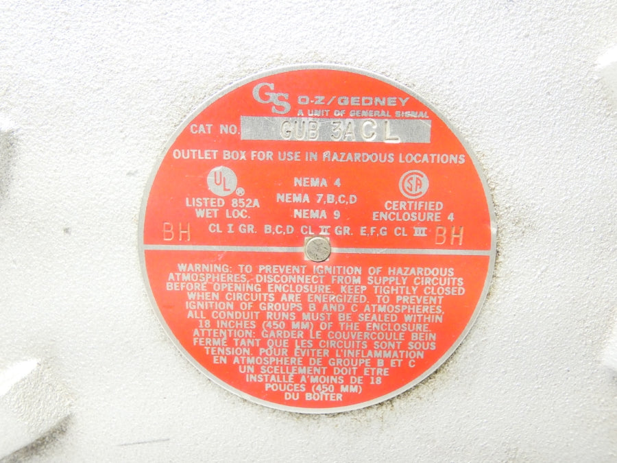 GENERAL SIGNAL GUB3ACL 120/277VAC UNMP