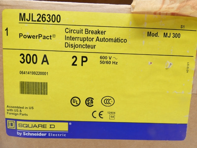 SQUARE D MJL26300 600V 300A NUPI
