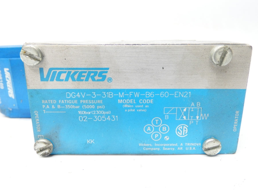 VICKERS DG4V-3-31B-M-FW-B6-60-EN21 02-305431 110/120V 5000PSI UNMP