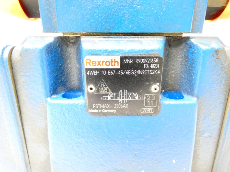 REXROTH 4WEH10E67-45/6EG24N9ETSK4 R900921638 24VDC NSNP