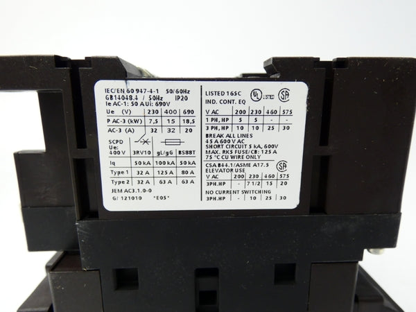 SIEMENS 3RA1334-8XB30-1AK6 110/120 NSMP