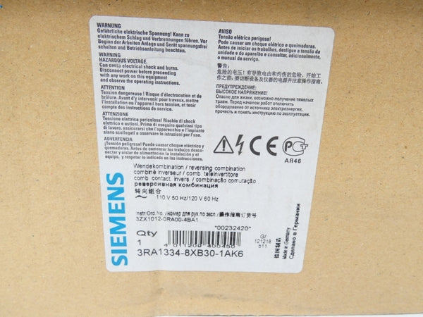 SIEMENS 3RA1334-8XB30-1AK6 110/120 NSMP