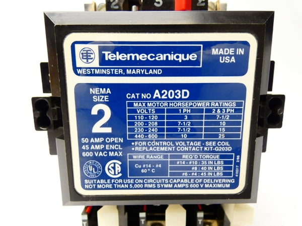 TELEMECANIQUE A203D48 480V 50A NSMP