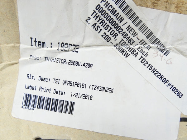 TOSHIBA TZ430N22KOF 2200V 430A NSMP