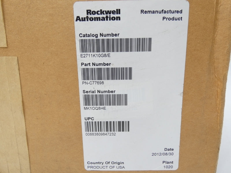 ALLEN BRADLEY 2711-K10G8X SER. E F/W 4.48 100-240VAC 0.4-0.25A  NSNP