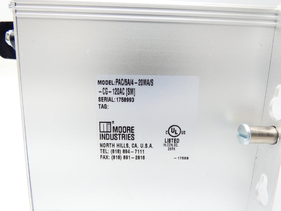 MOORE INDUSTRIES PAC/5A/4-20MA/S-CG-120AC[SM] 120VAC 5A NSNP