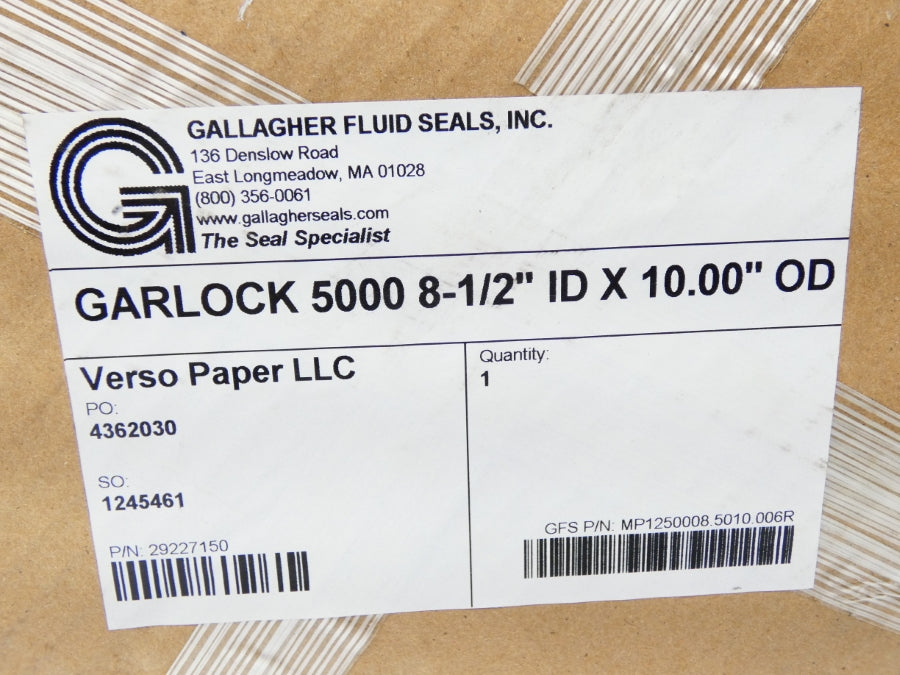 GALLAGHER FLUID SEALS MP1250008.5010.006R 8-1/2"X10" NSFS